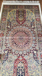 Silk Runner Rug 11.5 ft Long, 11 ft Runner, 12 ft Runner, Bamboo Silk, Turkish Carpet, Domes, Traditional Design, New, 2' 8" x 11' 6" - Jewel Rugs