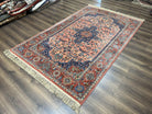 Karastan Medallion Serapi Rug #736, Wool Karastan Carpet 5.9 x 9, Discontinued Original 700 Series Karastan Area Rug 6x9 Vintage, Red Blue - Jewel Rugs