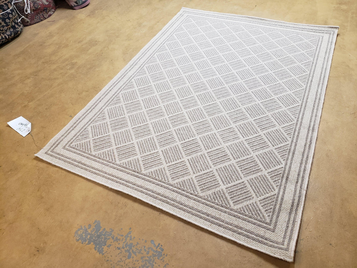 4x6 Karastan Sisal Rug, Beige & Green, Entryway Rug, Foyer Rug, Bedroo