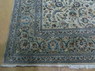 7' 5" X 10' 6" Handmade Indian Wool Rug Decorative Ivory Beige Floral - Jewel Rugs