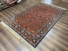 5.9 x 9 Karastan Serapi Rug #729, Wool Karastan Carpet, Original 700 Series, Red and Dark Blue, Discontinued, 6x9 Vintage Karastan, Nice - Jewel Rugs