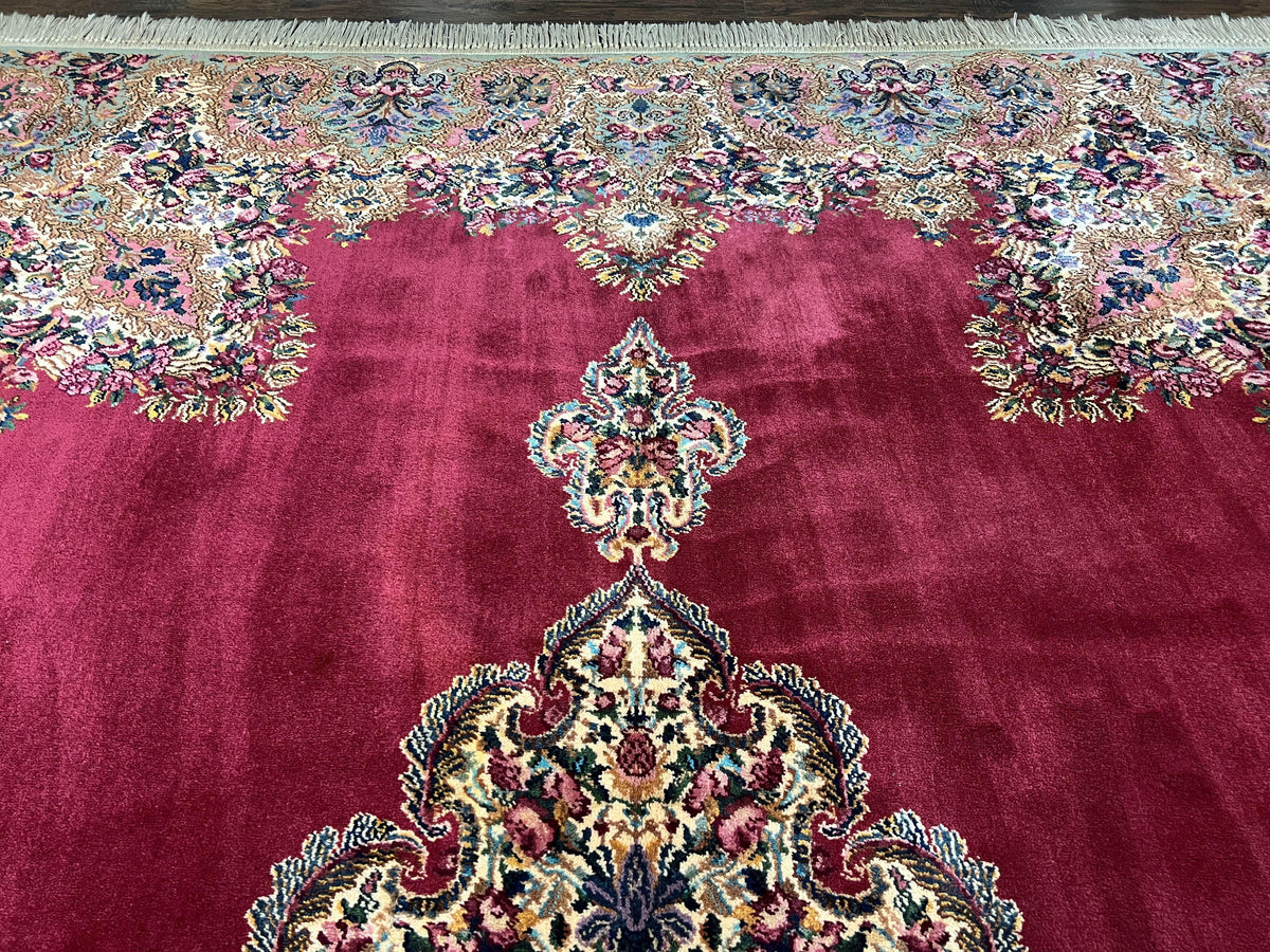 Vintage Karastan Red Kirman Rug 762 88 X 12 Karastan Carpets Origi