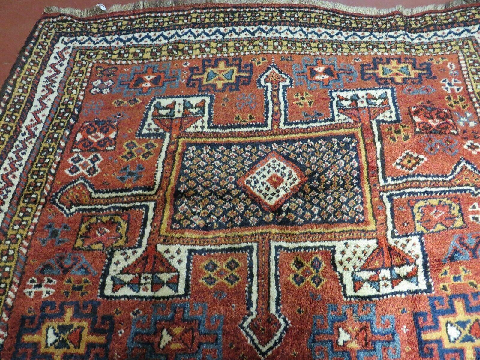 Antique Moroccan Runner Rug 4x9, Wide Runner, Hand Knotted Tribal Oriental Carpet, Hallway Rug, Geometric Medallions, Red, Bohemian Rug Nice - Jewel Rugs