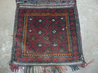 19" X 41" Antique Tribal Nomad Hand Woven Turkish Double Saddle Bag Dark Red - Jewel Rugs