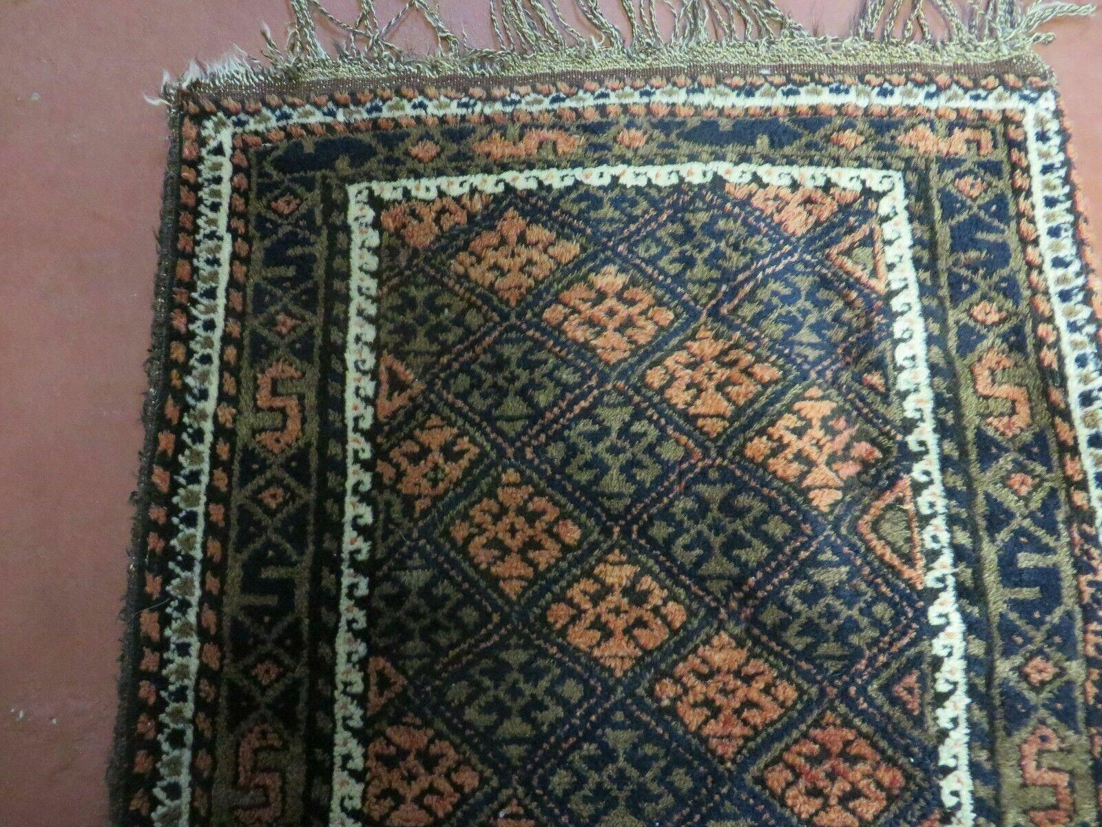 2' X 3' Antique Handmade Pakistani Bokhara Turkoman Balouchi Wool Rug Mat Nice - Jewel Rugs