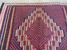 5' X 9' Vintage Handmade Turkish Kilim Flat Weave Wool Rug Veg Dye Red - Jewel Rugs