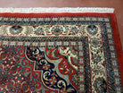 Indian Rug 9x12 Red Indo Bidjar Rug 9x12 Vintage Rug Allover Pattern Medallion Rug Wool Rug Nice Persian Design - Jewel Rugs