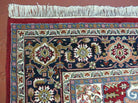 8' X 10' Handmade India Floral Oriental Wool Rug Decorative Hand Knotted Red - Jewel Rugs