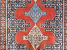 4x6 Western Kurdistan Kurdish Carpet Senneh Wool Area Rug Veg Dyes Red Blue Nice - Jewel Rugs