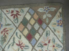 9' X 12' American Handmade Hooked Rug All Over Wool Rug Flowers Nice - Jewel Rugs