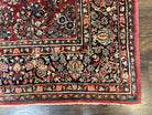 1920s Persian Sarouk Rug 9x12, Red Persian Carpet, High Quality Persian Rug, Allover Floral Pattern, Antique Oriental Rug, Wool Handmade Room Sized - Jewel Rugs