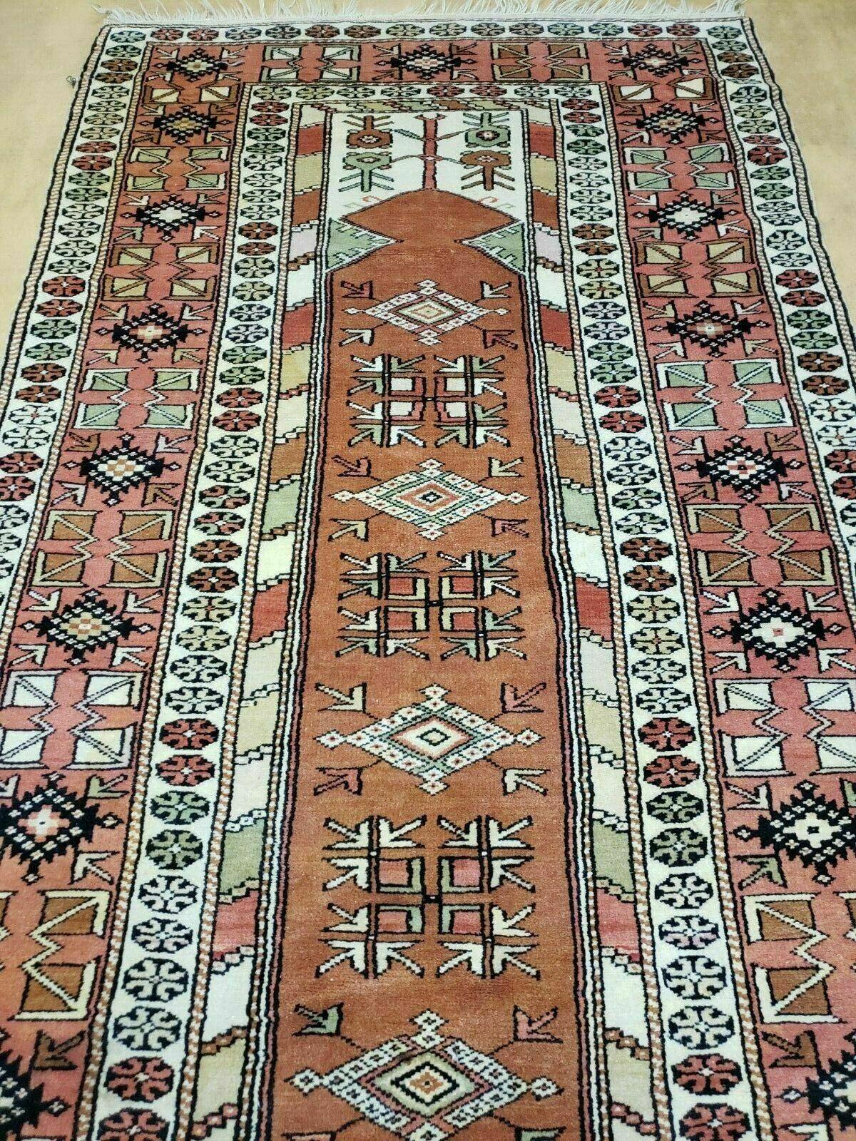 4' X 7' Antique Handmade Turkish Melas Oushak Wool Rug - Jewel Rugs