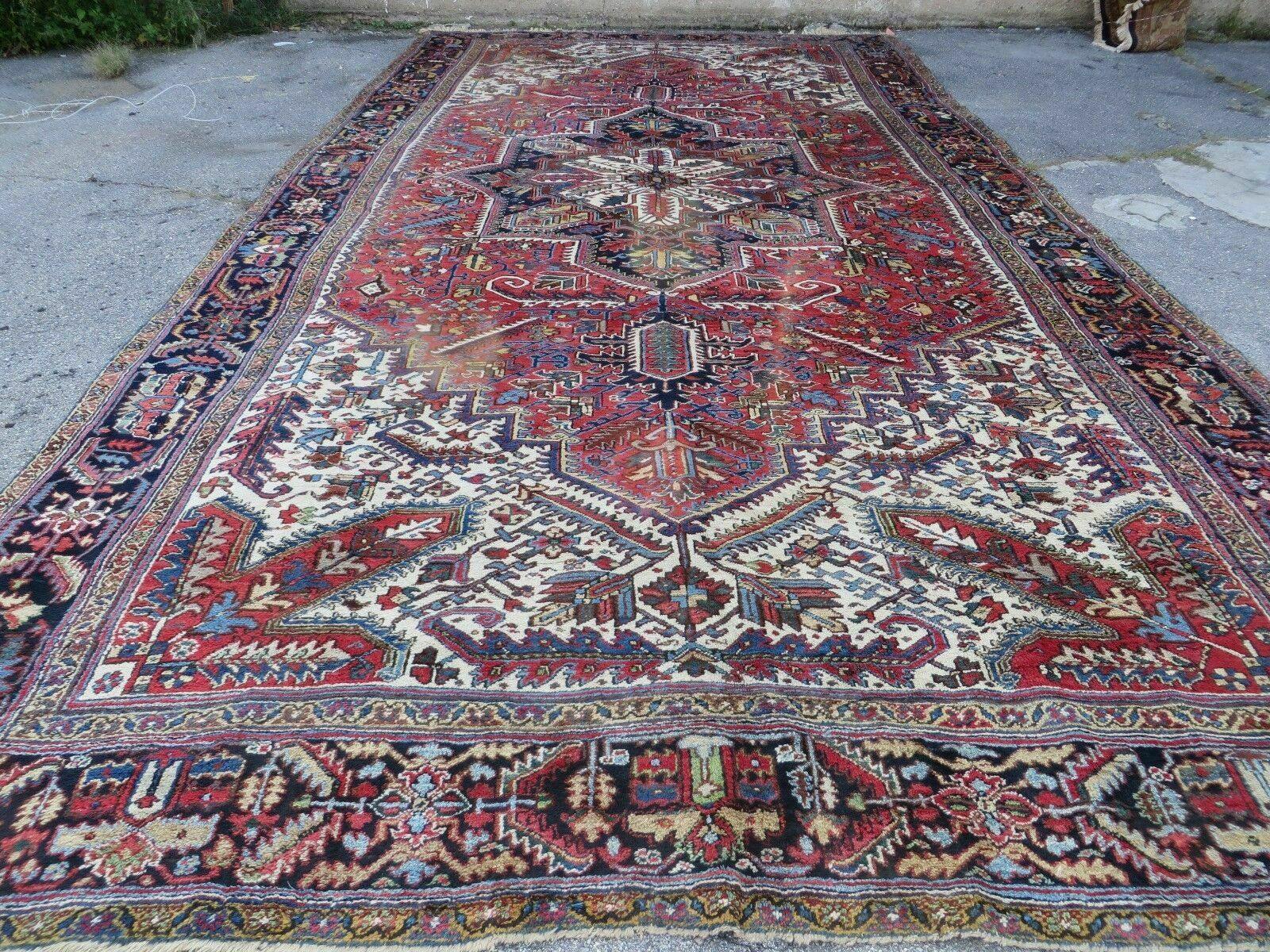 10' X 19' Handmade Palace Size India Decorative Wool Rug Medallion Red Nice - Jewel Rugs