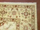 10' X 14' Handmade Peshawar Oushak Wool Rug Oatmeal Beige Organic Beauty - Jewel Rugs