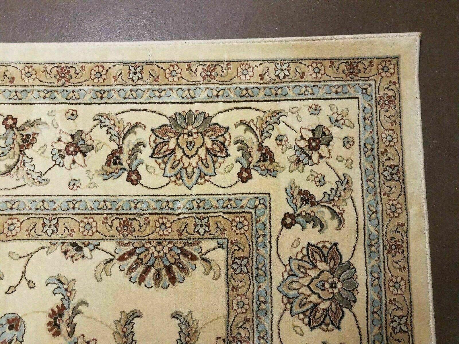 8' X 10' Vintage Cashmere Finish Rug Oriental Floral Machine Made USA Beige Nice - Jewel Rugs