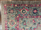 Safavieh Artison Rug 9x12, Turkish Power Loomed Carpet 9 x 12 ft, Antique Heriz Look, Light Gray Light Blue Hot Pink, Medallion Rug - Jewel Rugs