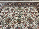 Karastan Rug 8.8 x 12 Ivory Indo Kirman #700/706, Wool Karastan Carpet Area Rug, Vintage Discontinued Original Collection 700 Series, Rare - Jewel Rugs