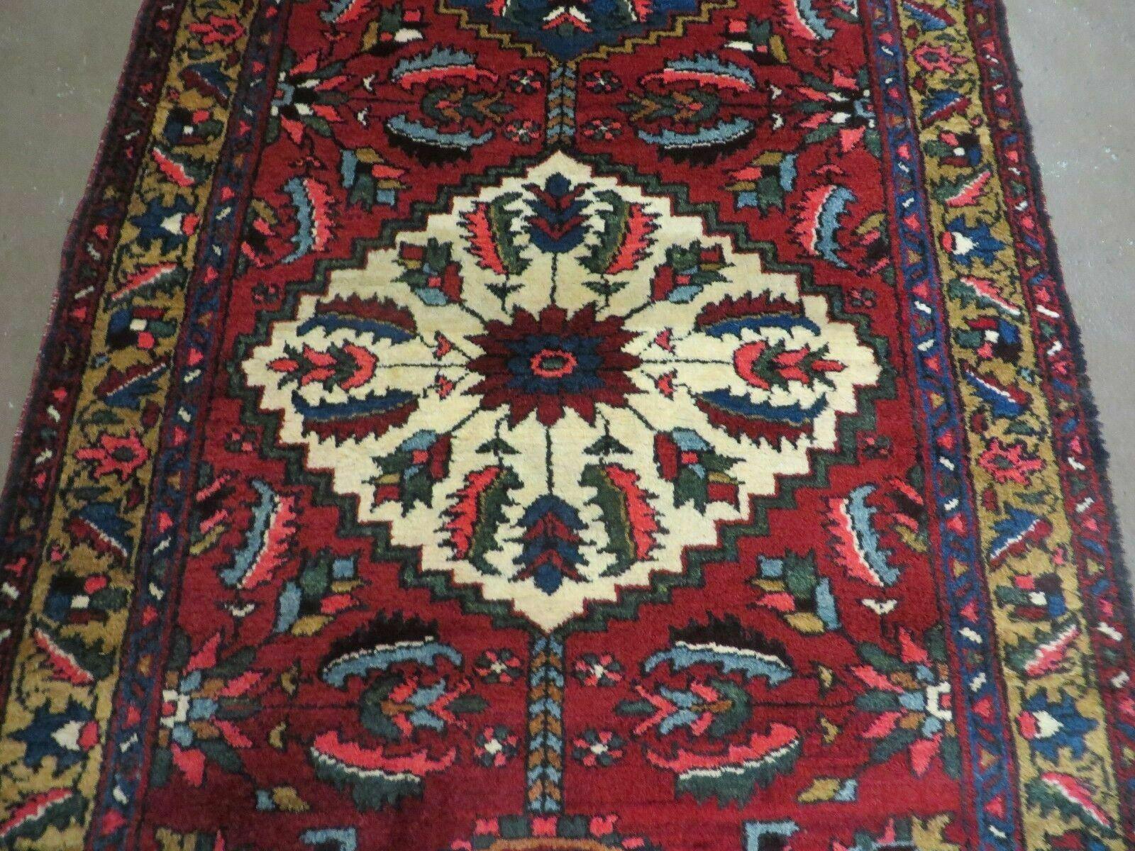 3' X 10' Handmade India Floral Oriental Wool Runner Rug Red Hand Knotted Nice - Jewel Rugs