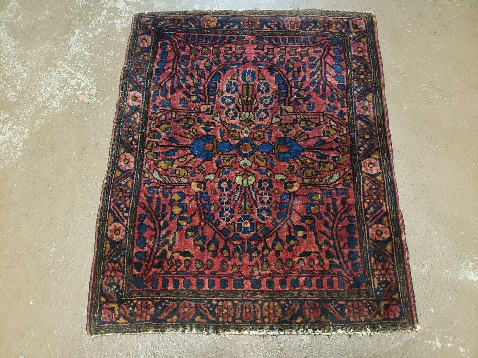 2' X 2' 4" Antique Handmade Pakistani Wool Rug Nice - Jewel Rugs