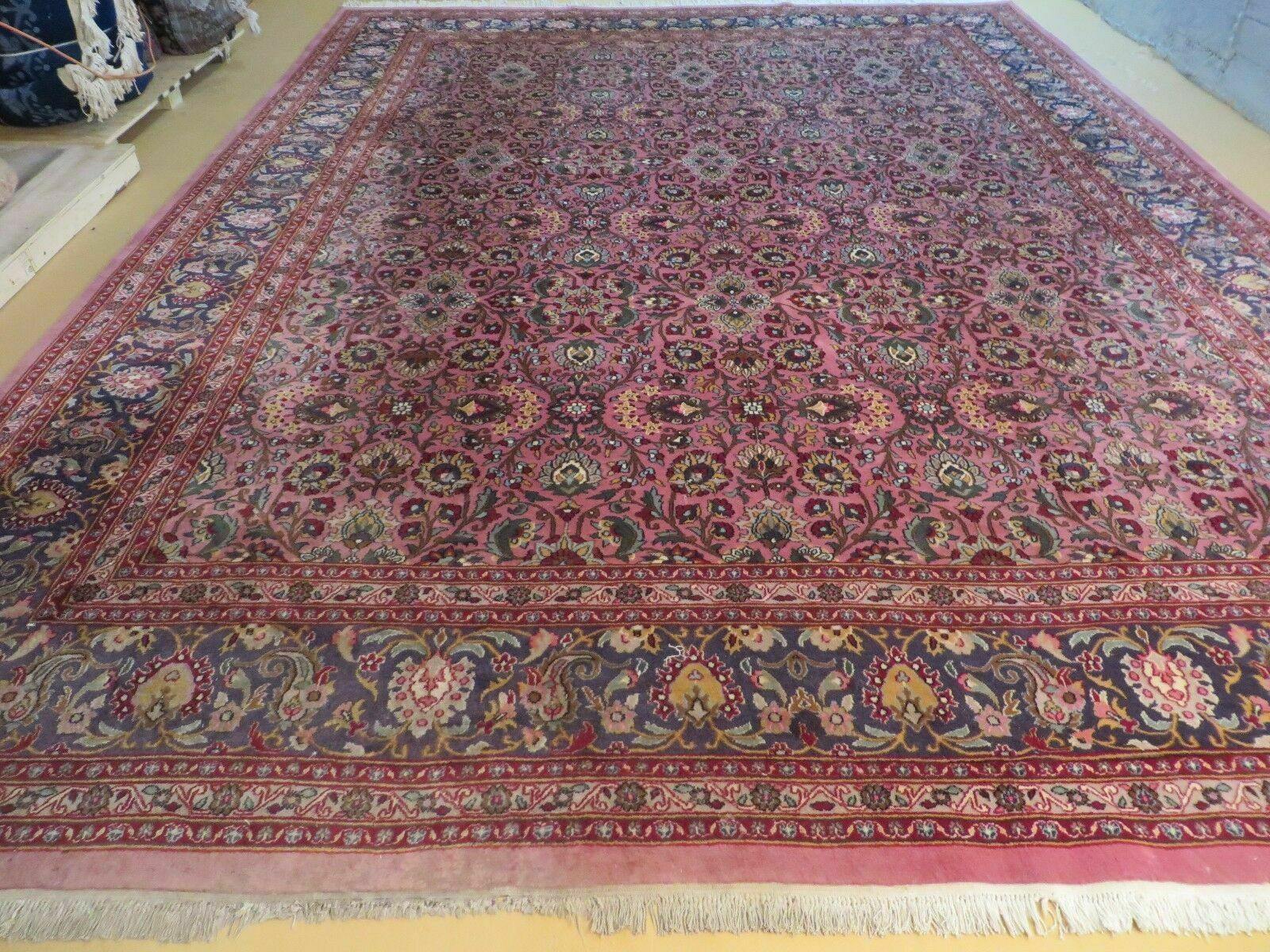 10' X 13' Vintage Handmade Fine Chinese Allover Design Oriental Wool Rug Nice - Jewel Rugs