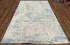 Modern Tibetan Rug 5x8 ft Light Blue and Gray Carpet, Contemporary Wool Rug, Handmade Nepali Rug, Raised Pattern, Tibet Area Rug, Nepal Rug - Jewel Rugs