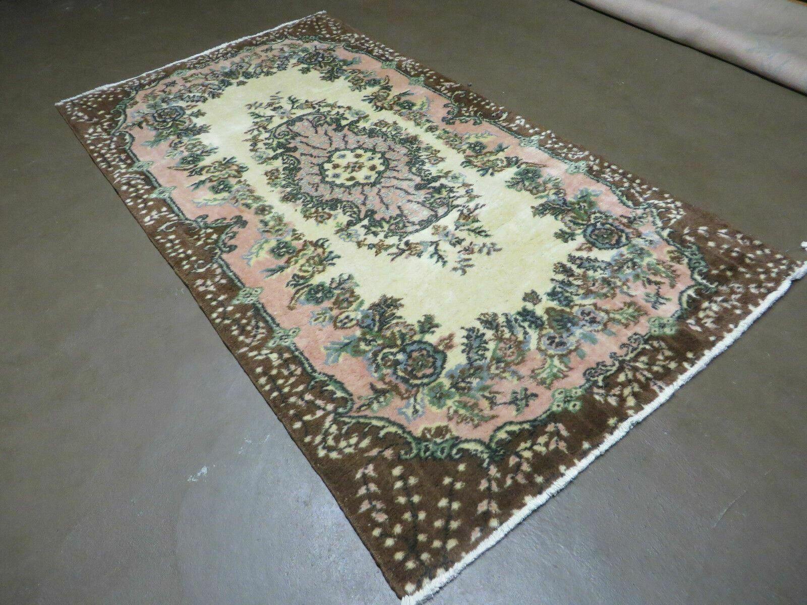 4' X 7' Vintage Handmade Knotted Turkish Oushak Medallion Wool Rug Carpet Nice - Jewel Rugs