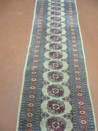 2' X 10' Vintage Handmade Bokhara Turkoman Pakistani Wool Runner Rug Narrow Nice - Jewel Rugs