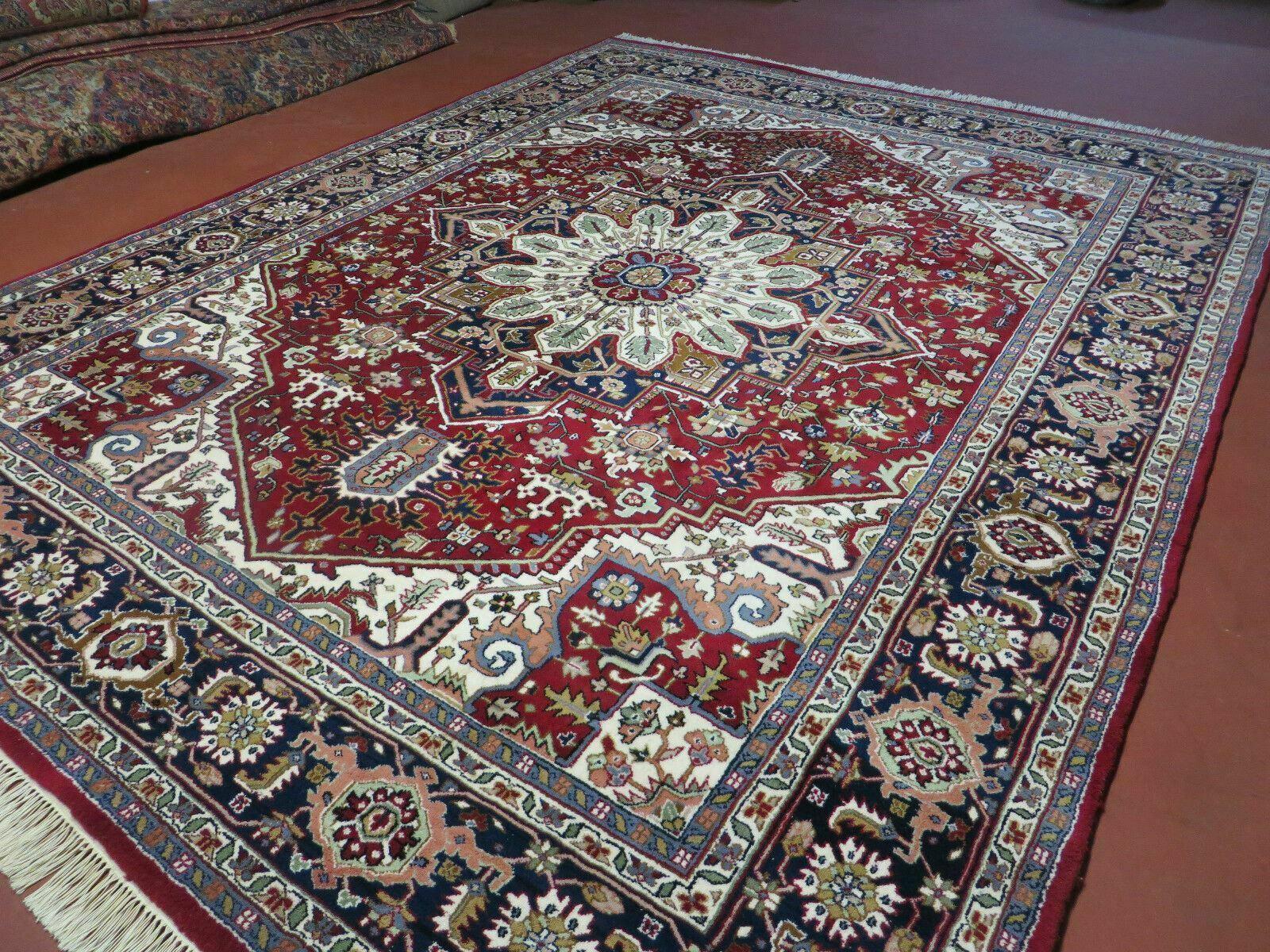 8' X 10' Handmade India Floral Oriental Wool Rug Decorative Hand Knotted Red - Jewel Rugs