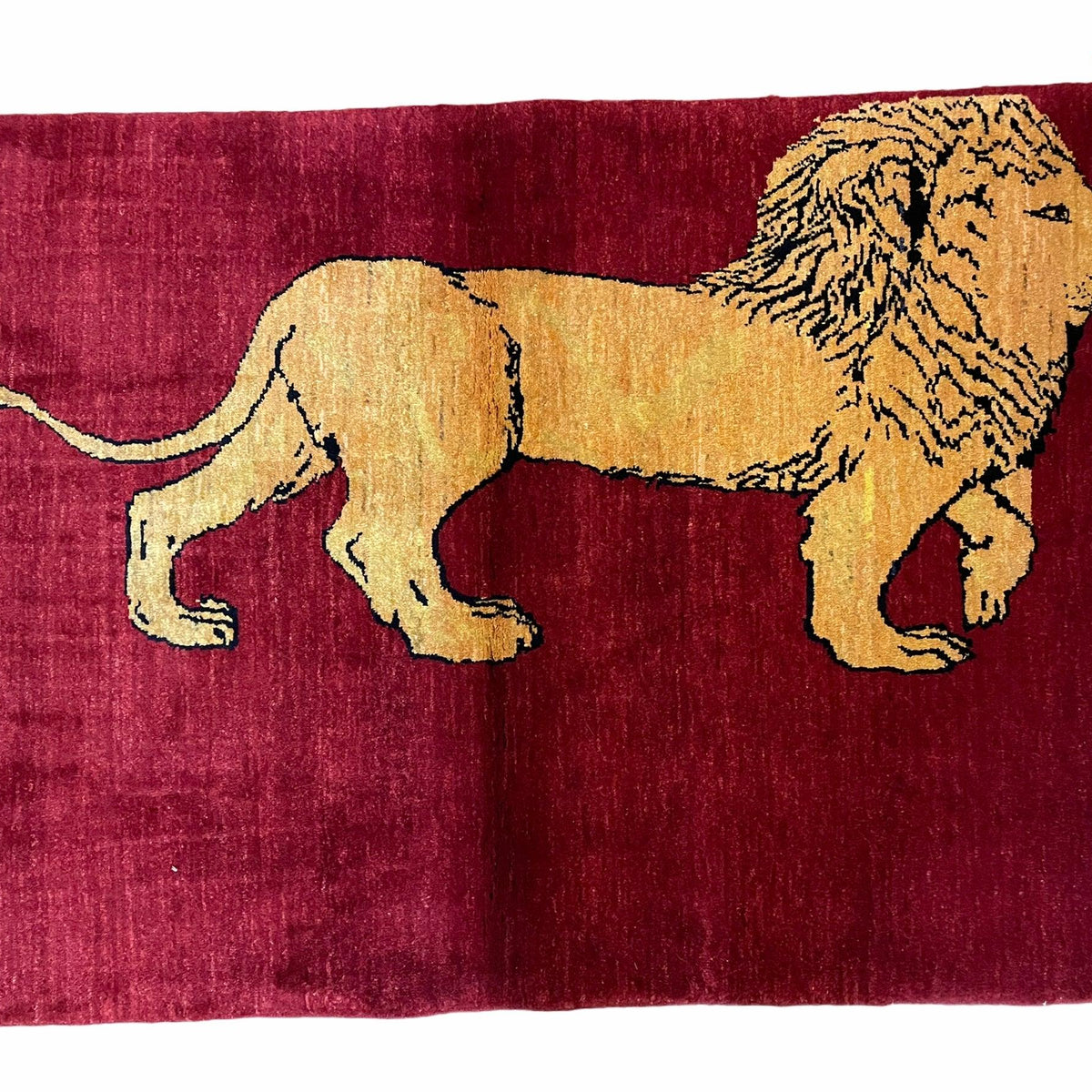 3 X 5 Handmade Hand-Knotted Quality Wool Rug Lion Red Veg Dyes Tribal ...