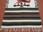 4' X 7' Vintage Handmade Latin American Mexican Wool Blanket Kilim Rug Eagle - Jewel Rugs