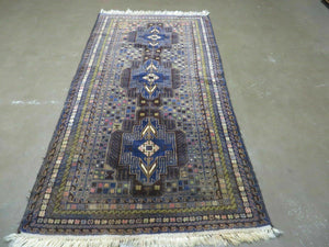 3' 5" X 6' 6" Vintage Handmade Pakistani Balouchi Balouch Tribal Wool Rug Nice - Jewel Rugs