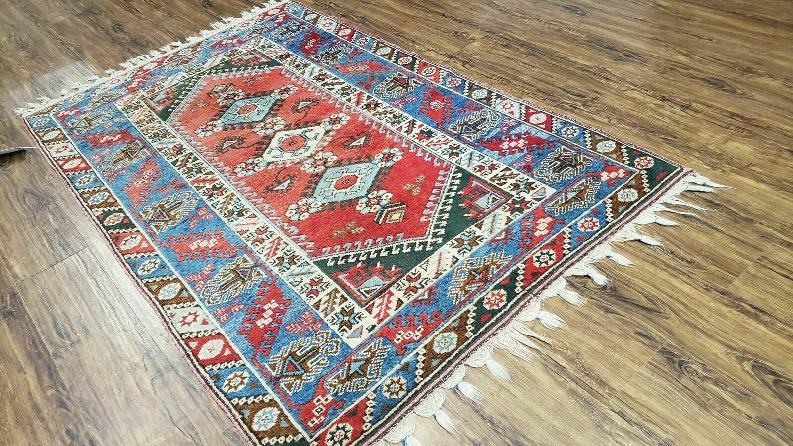 4' X 6' Handmade Turkish Super Kazak Shirvan Wool Rug Colorful - Jewel Rugs