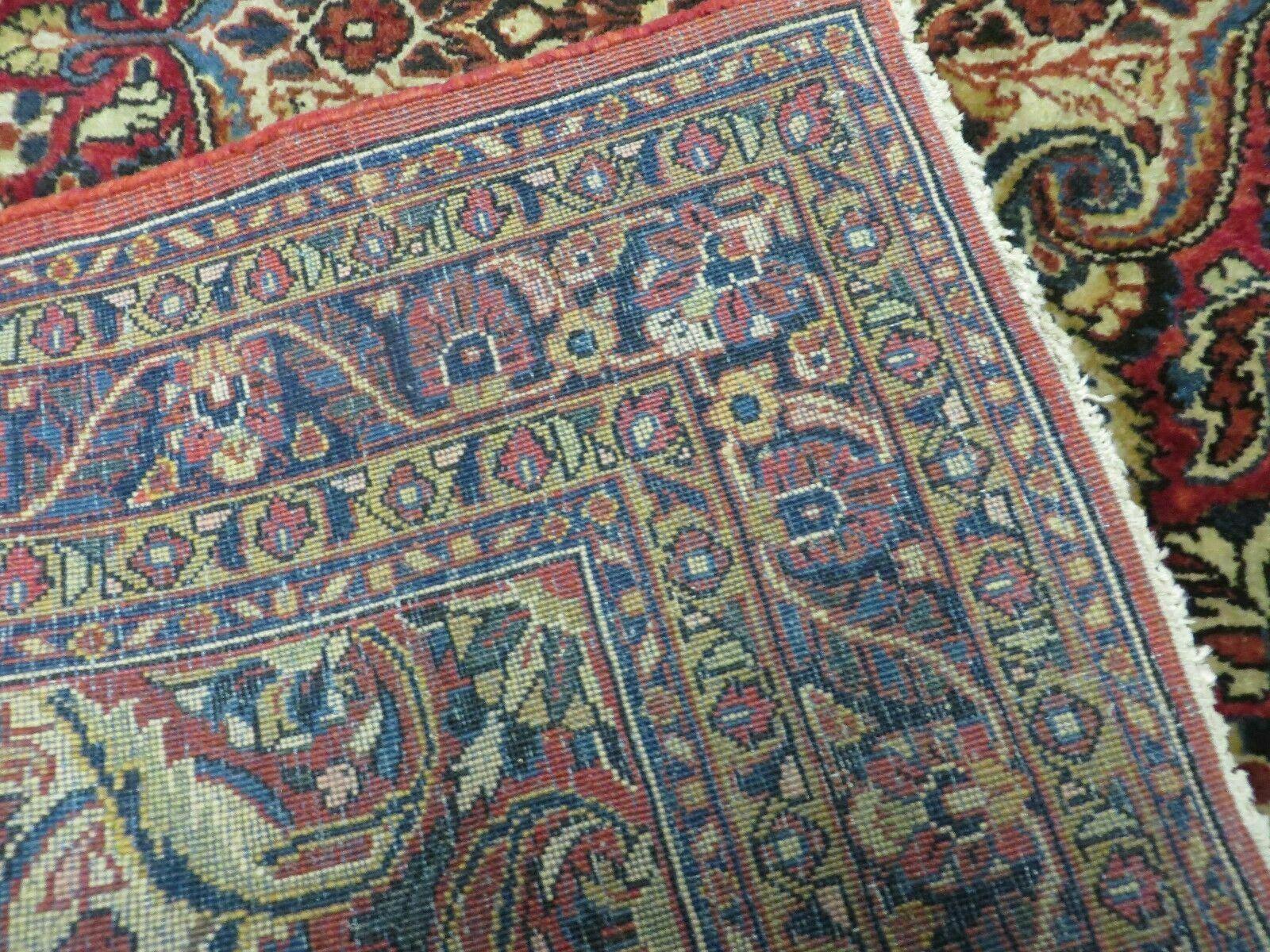 3' 5" X 5' Antique Handmade Indian Agra Fine Weave Wool Rug Organic dye Nice - Jewel Rugs