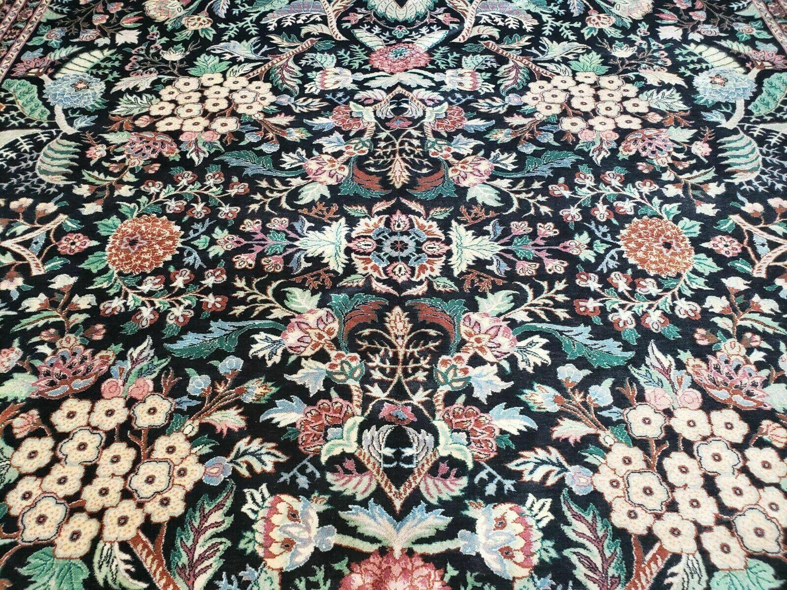 9' X 12' One-Of-A-Kind William Pakistan Oriental Hand-Knotted Wool Green Black - Jewel Rugs