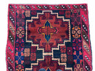 3' 2" X 4' 6" Vintage Handmade Tribal Wool Rug Balouchi Rug Afghan Red Blue 3x5 - Jewel Rugs