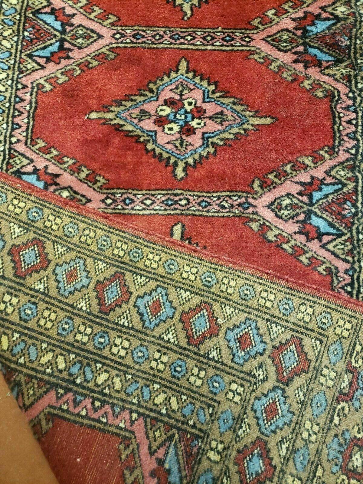 2' 7" X 8' Vintage Handmade Bokhara Turkoman Pakistani Wool Runner Rug Nice - Jewel Rugs