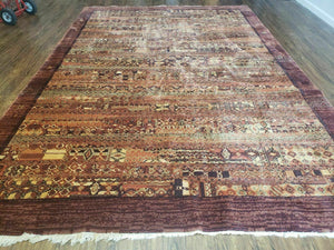 8' x 11' 7" Hand Finished Couristan Modern Contemporary Wool Rug Belgium Brown - Jewel Rugs