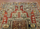 5' X 7' Antique Handmade Caucasian Shirvan Wool Rug Carpet Detailed Boho Bohemian Interior Home Style - Jewel Rugs