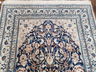 Semi Antique Fine Persian Nain Rug, Ivory & Blue, Wool with Silk Accents, 3'9" x 6'2" - Jewel Rugs