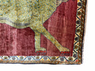 3 X 5.5 Handmade Hand-Knotted New Vintage Rug Quality Wool Lion Tribal Rug - Jewel Rugs