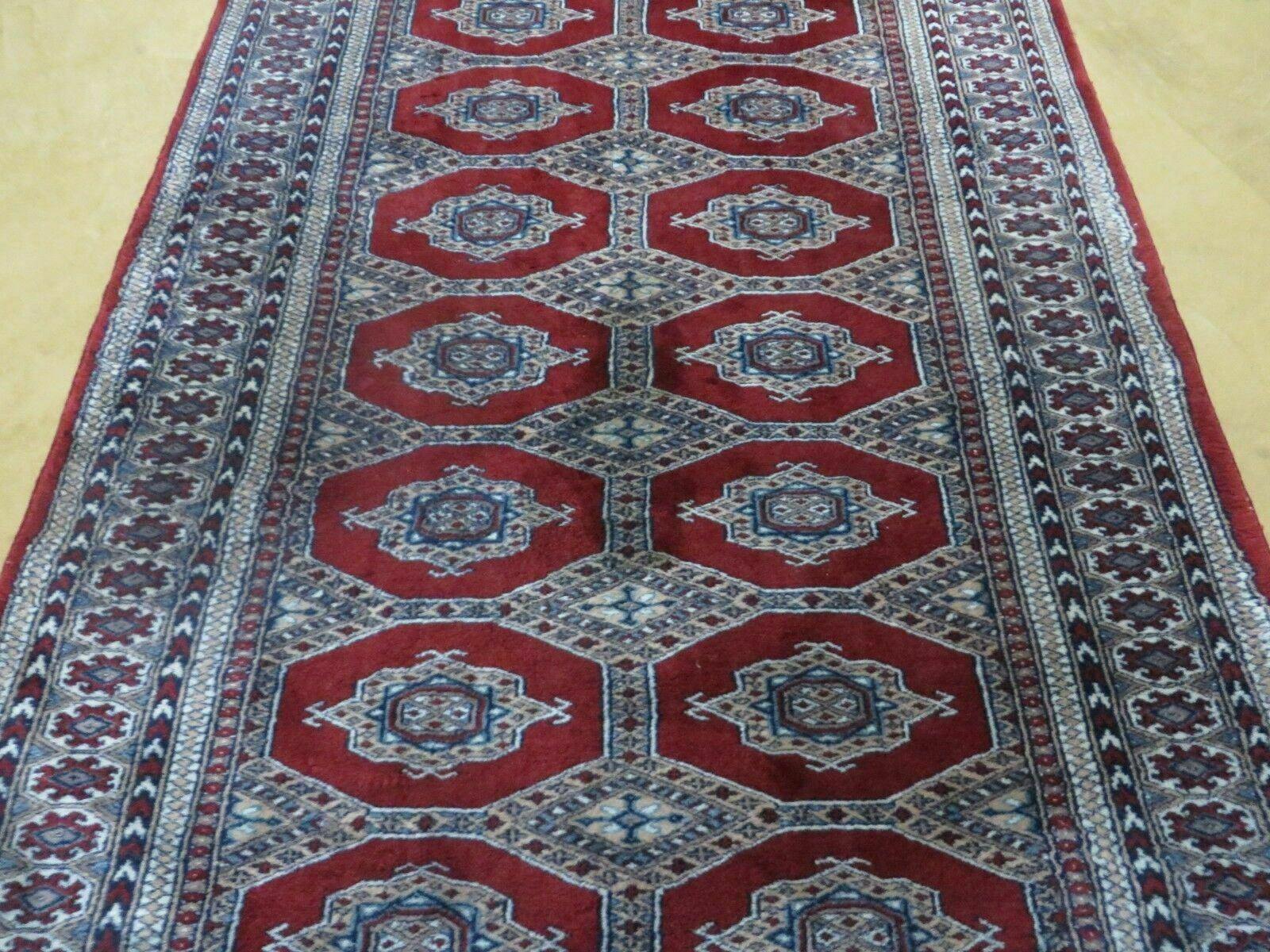 4' X 6' Vintage Handmade Pakistan Turkoman Bokhara Fine Woven Wool Rug Nice - Jewel Rugs