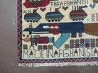 2' X 2'6" Handmade Afghan Balouch Tribal Wool War Rug Gun Tank Helicopter # 157 - Jewel Rugs