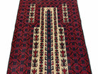 3x5 New Handmade Tribal Rug Afghan Rug Prayer Rug Balouch Wool Rug Red Black Tan - Jewel Rugs