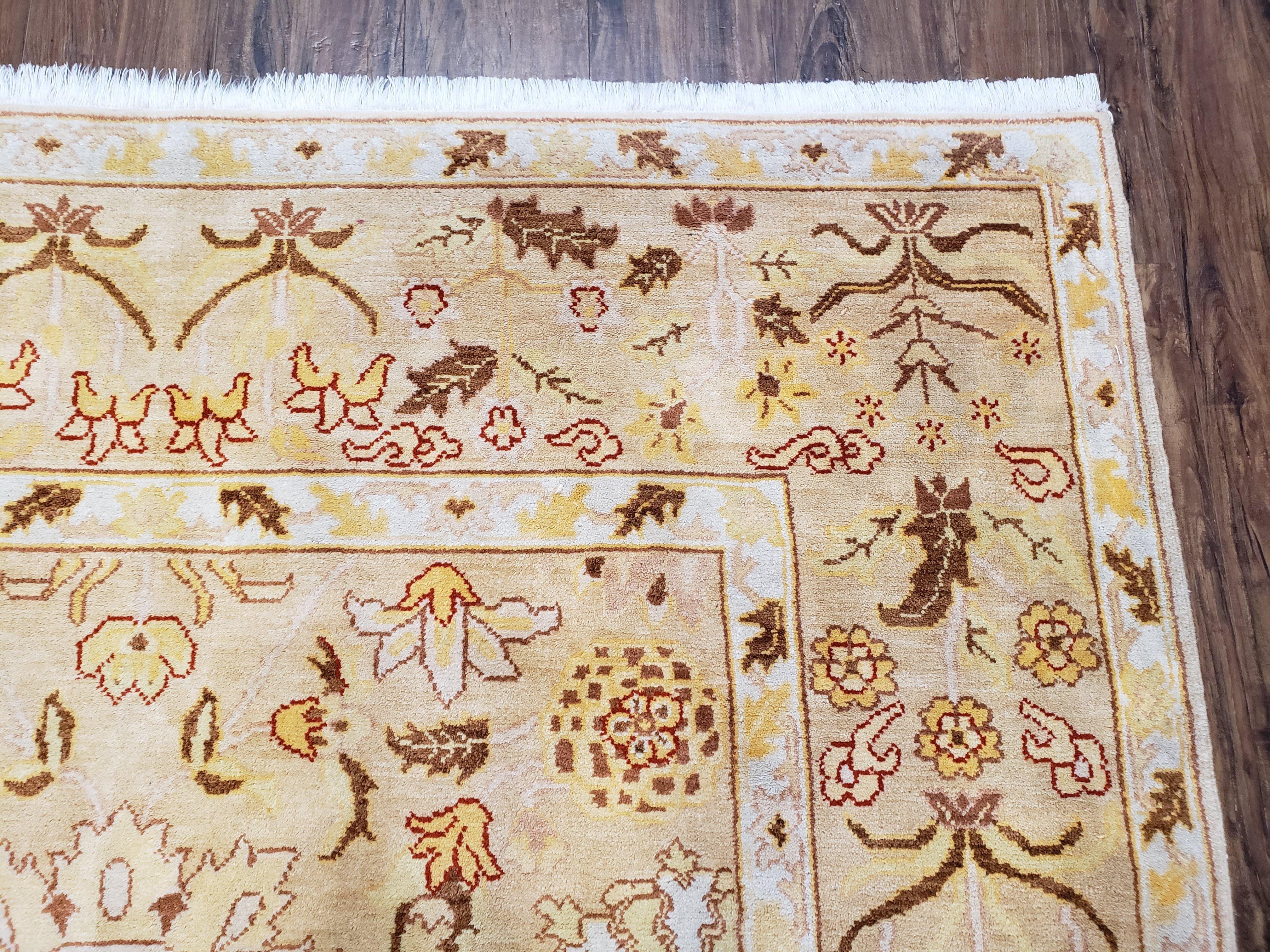 Vintage Turkish Oushak Area Rug 6x9, Wool Hand-Knotted - Jewel Rugs