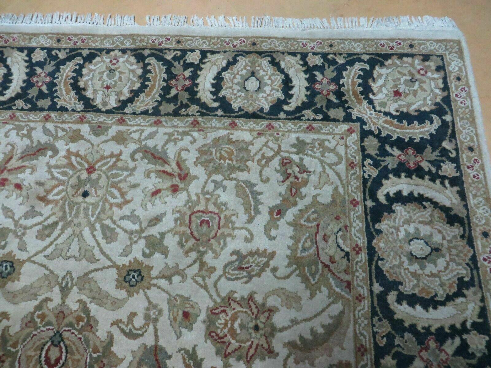 6' X 9' Vintage Handmade India Top Quality Jaipur Floral Oriental Tea Wash Nice - Jewel Rugs