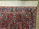 2' 10" X 5' American Made Karastan Red Sarouk Pattern # 785 Wool Rug Nice - Jewel Rugs