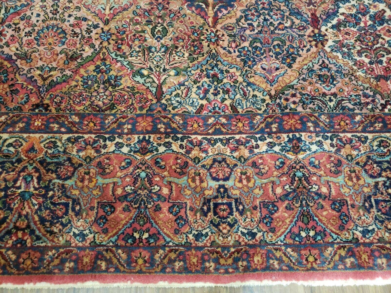 10' 3" X 14' Antique KARASTAN Kirman Multicolor Panel # 717 American Wool Area Rug - Jewel Rugs