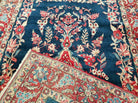 4' X 7' Vintage Handmade Turkish Wool Rug Flowers Birds Tree Of Life Blue Red - Jewel Rugs