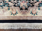 Vintage Chinese Carving Rug, Piled Aubusson Style Area Rug, 8x11 - 9x12 Area Rugs, Wool Hand-Knotted Black Deco Carpet Plush Living Room Rug - Jewel Rugs