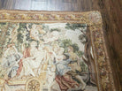 4' 6" X 6' Tapestry French Design Handmade Aubusson Weave Nature One Of A Kind - Jewel Rugs